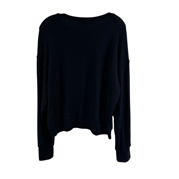 Michael Stars Black Gigi Striped Arm Sweatshirt Size Large NEW - Picture 4 of 11